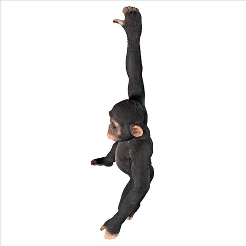 Hanging Chimp Jungle Monkey Statue