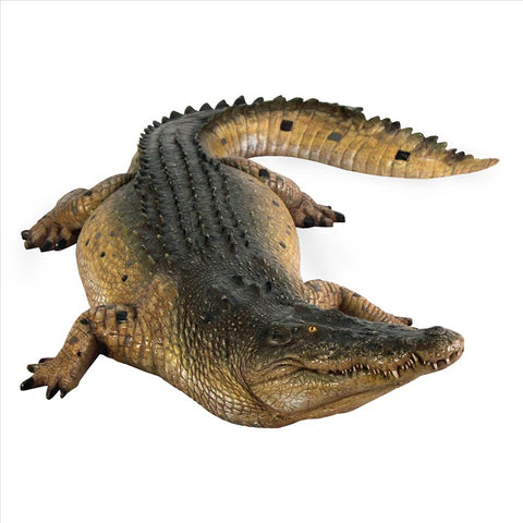 Tropical Wetlands Crocodile Statue