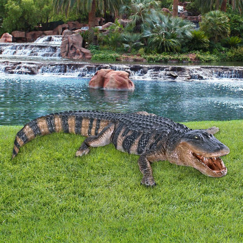 Stalking Swamp Alligator Statue