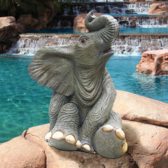 Sitting Baby Elephant Statue