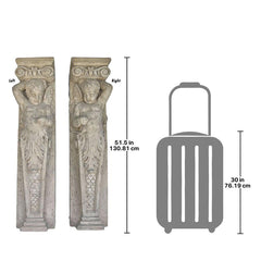 S/2 Fountainbleau Cherub Pilasters