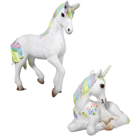 S/2 Magical Mystical Unicorn Statues