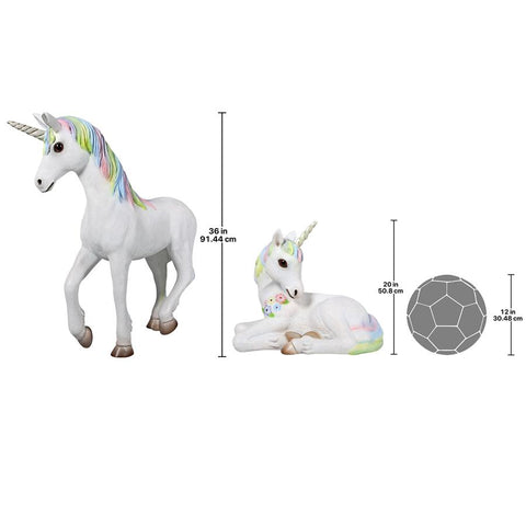 S/2 Magical Mystical Unicorn Statues