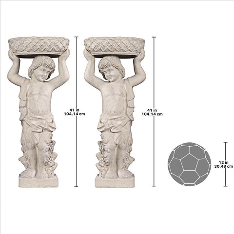 S/2 Bacchus With Urn Statues