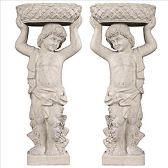 S/2 Bacchus With Urn Statues