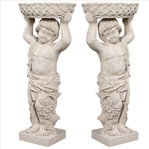 S/2 Bacchus With Urn Statues