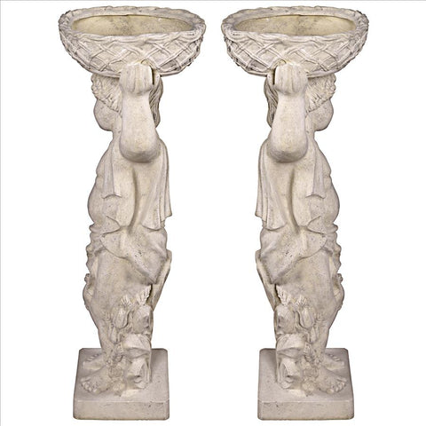 S/2 Bacchus With Urn Statues