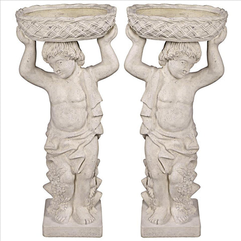 S/2 Bacchus With Urn Statues