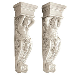 Set Of Caryatid & Telamon Wall Brackets