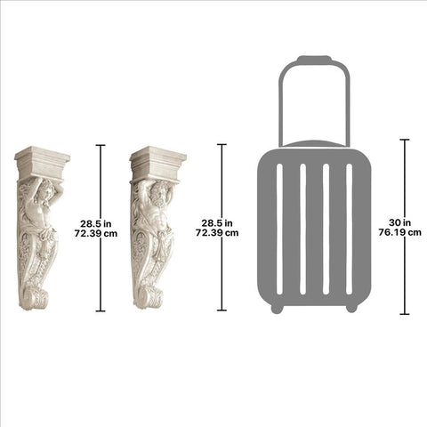 Set Of Caryatid & Telamon Wall Brackets