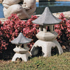 Image of Set Of Med And Lg Pagoda Lanterns