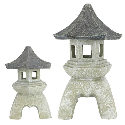 Set Of Med And Lg Pagoda Lanterns