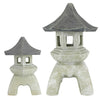 Image of Set Of Med And Lg Pagoda Lanterns