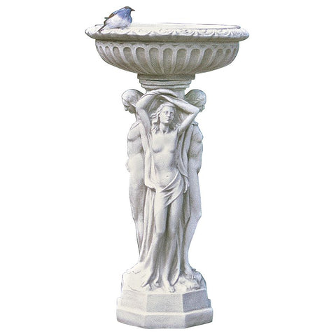 Column Of Maenads Birdbath
