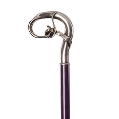 Nouveau Knot Pewter Handle Walking Stick