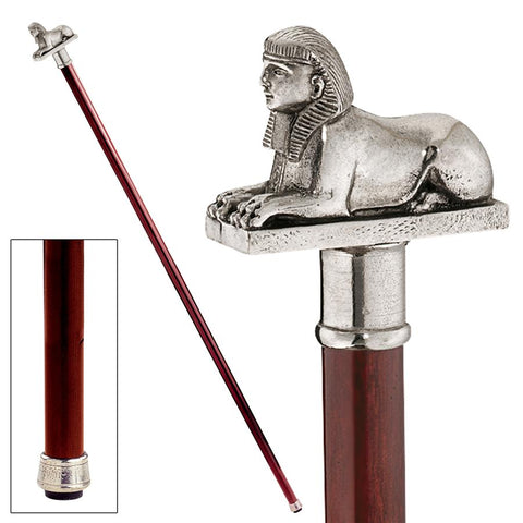 Sphinx Pewter Walking Stick