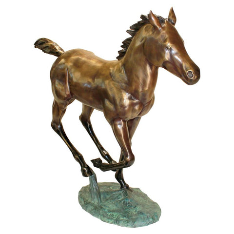 Galloping Foal Bronze Statue