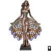 Image of Peacock Priestess Stained Glass Lamp