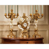 Image of S/ Cherubs Harvest Clock & Candleabrum