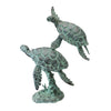 Image of Sea Turtles Bronze Garden Statue