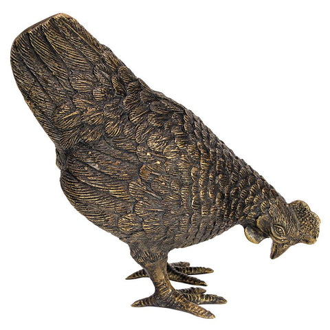 Barnyard Hen Bronze Statue