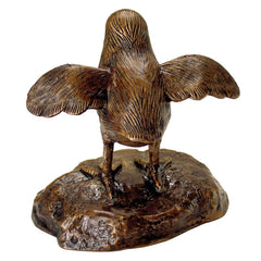 Single Baby Quail Chick Bronze Statue