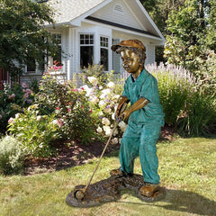 Gabe Boy Golfer Bronze Statue