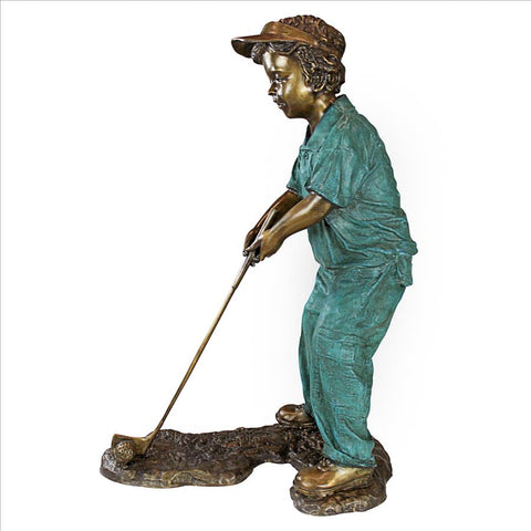 Gabe Boy Golfer Bronze Statue