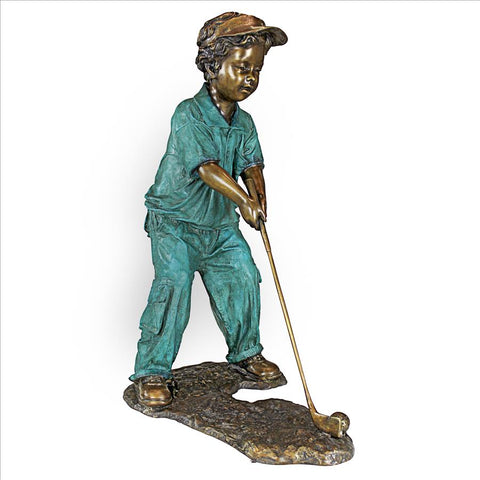 Gabe Boy Golfer Bronze Statue