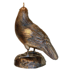 Female California Quail Bronze Statue