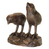 Image of Twin Baby Quail Chicks Bronze Statue