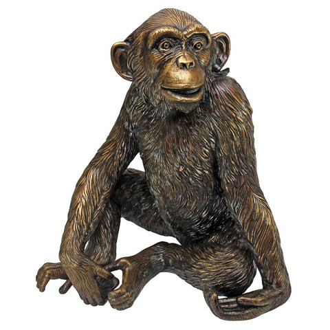 Chatty Chimpanzee Bronze Statue