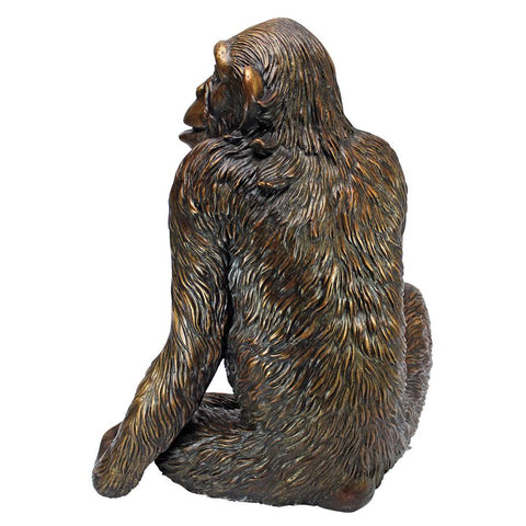Chatty Chimpanzee Bronze Statue