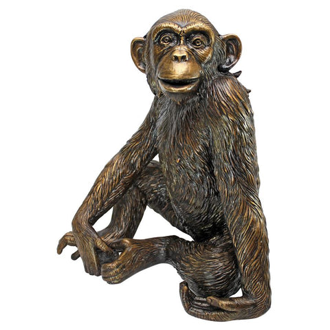 Chatty Chimpanzee Bronze Statue