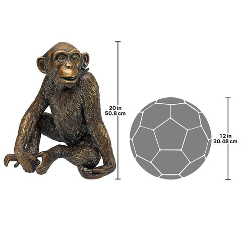 Chatty Chimpanzee Bronze Statue