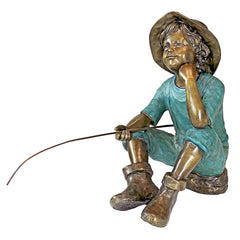 Fish Wish Fisherboy Bronze Statue