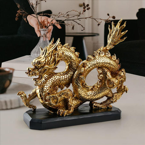 Emporer'S Golden Dragon Statue