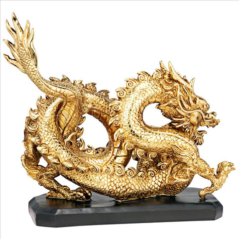 Emporer'S Golden Dragon Statue