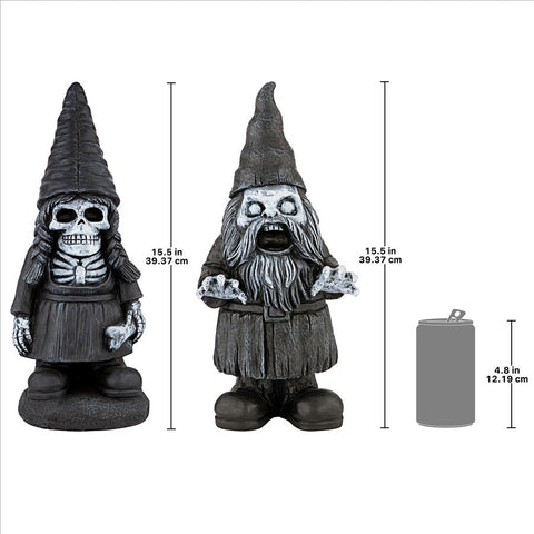 Set Of Midnight & Wolfgang Zombie Gnomes