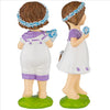 Image of Set Of 2 Bluebonnet Twin Statues