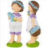 Image of Set Of 2 Bluebonnet Twin Statues