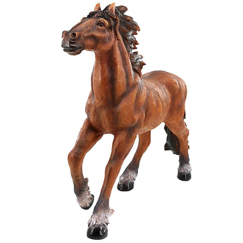 Unbridled Running Mustang Statue