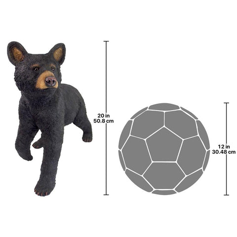 Snooping Cub Black Bear Statue
