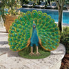 Image of Peacock Plumage Garden Statue
