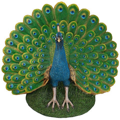 Peacock Plumage Garden Statue