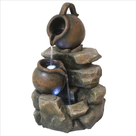 Lataverna Cascading Urns Led Fountain