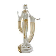 Draped In Gold Art Deco Dancer Statue