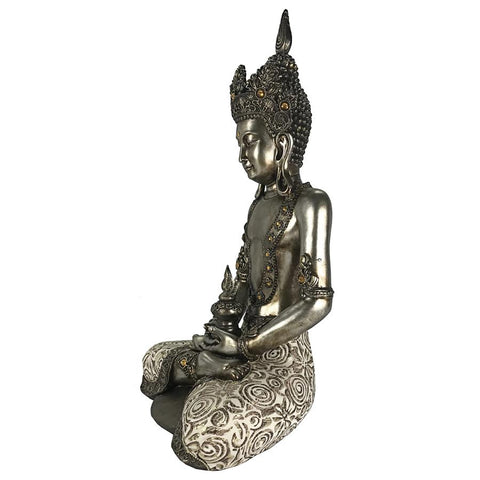 Silver Buddha W/Fabric Leggings