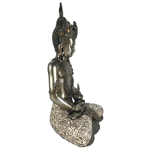 Silver Buddha W/Fabric Leggings