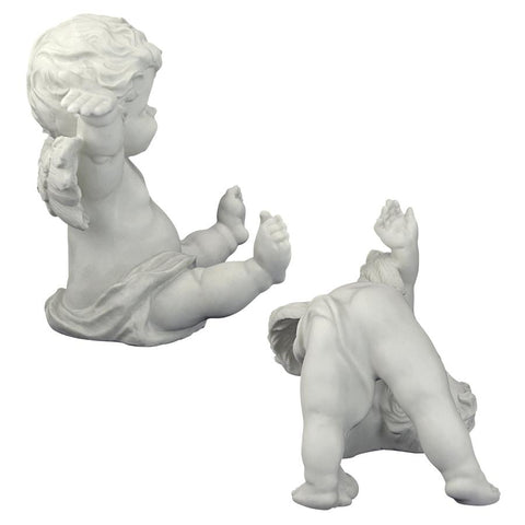 Set Of Topsy & Turvey Cherub Statues